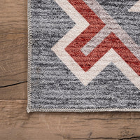 Jayde Machine Washable Southwestern Diamond Area Rug