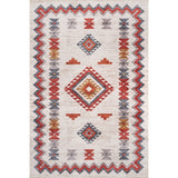 Jayde Machine Washable Southwestern Diamond Area Rug