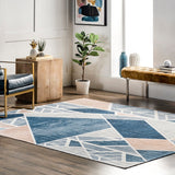 Juli Mosaic Geometric Machine Washable Area Rug