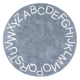 Kids Washable Round Alphabet Rug