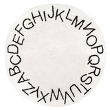 Kids Washable Round Alphabet Rug