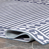 Lacie Multi Striped Machine Washable Indoor/Outdoor Area Rug