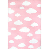 Lilia Machine Washable Kids Cloud Area Rug