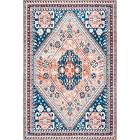 Nevaeh Machine Washable Bohemian Medallion Area Rug