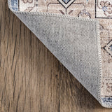 Shae Faded Persian Bordered Machine Washable Area Rug