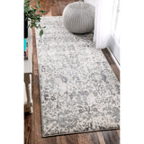 Vintage Floral Gray Area Rugs