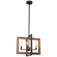 Obilla 18" Wide Black 4-Light Candle Chandelier