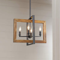 Obilla 18" Wide Black 4-Light Candle Chandelier