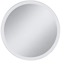 Frameless 24" Round Beveled Wall Mirror