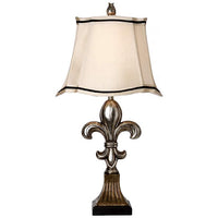 Antique and Comono Silver Fleur-De-Lis Table Lamp