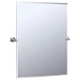 Gatco Jewel Satin Nickel 28" x 31 1/2" Tilt Wall Mirror