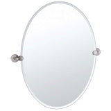 Gatco Latitude II Black 23 1/2" x 26 1/2" Oval Wall Mirror