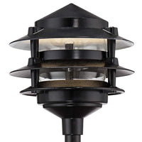 Pagoda Black 9-Piece LED Complete Outdoor Landscape Lighting Set