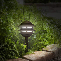 Pagoda Bronze 6-Piece Modern LED Landscape Path Light Set