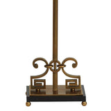 Port 68 Whitney Aged Brass Greek Key Metal Stem Floor Lamp