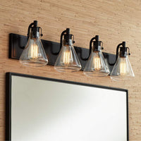 Cindy 33" Wide Bronze 4-Light Bath Light