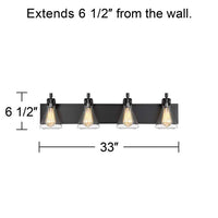 Cindy 33" Wide Bronze 4-Light Bath Light
