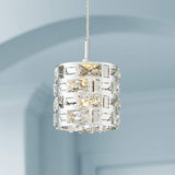 Possini Euro Crystal Rain 6" Wide Chrome Mini LED Pendant