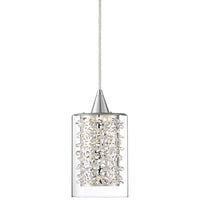 Possini Euro Enya 5 1/2" Wide Modern Chrome LED Mini Pendant