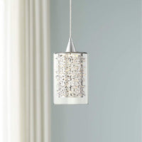 Possini Euro Enya 5 1/2" Wide Modern Chrome LED Mini Pendant