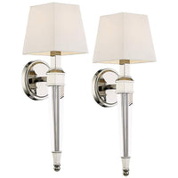 Possini Euro Irene 20 3/4" High Polished Nickel Wall Sconce Set of 2