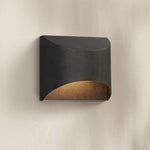 Possini Euro Ratner 5 1/2" High Black Modern LED Outdoor Wall Light