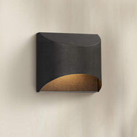 Possini Euro Ratner 5 1/2" High Black Modern LED Outdoor Wall Light