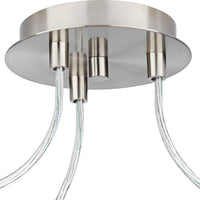 Possini Euro Silver Line Brushed Nickel 3-Light Swag Pendant