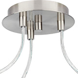 Possini Euro Silver Line Brushed Nickel 3-Light Swag Pendant