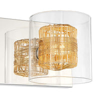 Wrapped Wire 22" Wide Gold Vanity Bath Light