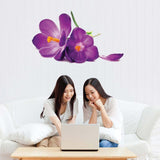 Purple 3D flower Wall Stickers Decal Art