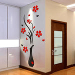 Flower Tree Crystal Acrylic 3D Wall Decal Stickers