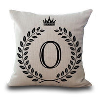 Crown Letter Throw Pillow Cushion Covers