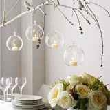 Hanging Glass Candle Tealight Holder  12PCS