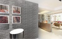 Self Adhesive 3D Wall Brick Stickers - 10 pcs