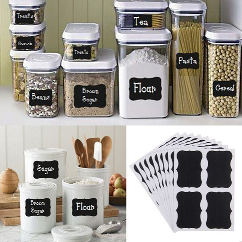 Fancy Black Board Kitchen Decal Jar Labels - 36pcs – Ashley Area Rugs