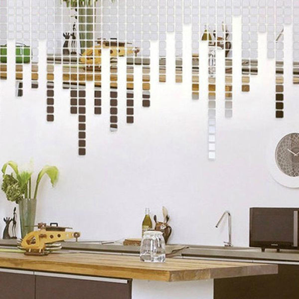 Acrylic Mirrored Decorative Sticker Decal  - 100 pcs/pack