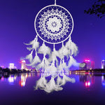 White Lace Feather Wind Chimes