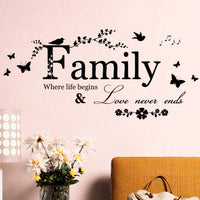 Wall Lettering Art Words Decal Sticker - Family Quote
