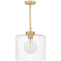 Quiozel Abner 12" Wide Aged Brass Mini Pendant