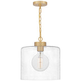 Quiozel Abner 12" Wide Aged Brass Mini Pendant