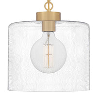 Quiozel Abner 12" Wide Aged Brass Mini Pendant
