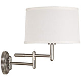 Kenroy Home Theta Brushed Steel Plug-In Swing Arm Wall Light