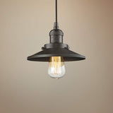 Railroad 8" Wide Oil-Rubbed Mini Pendant
