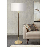 Robert Abbey Dexter Modern Brass with Walnut Floor Lamp