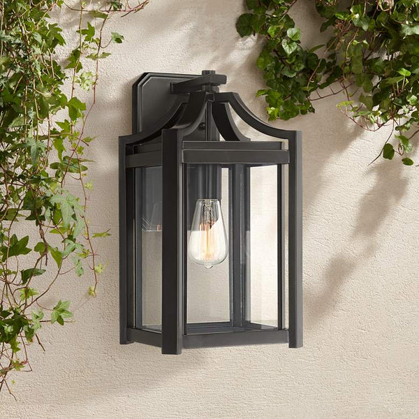 Rockford Collection 16 1/4" High Black Outdoor Wall Light