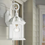 Satco Boxwood 15 3/4" High White Outdoor Wall Light