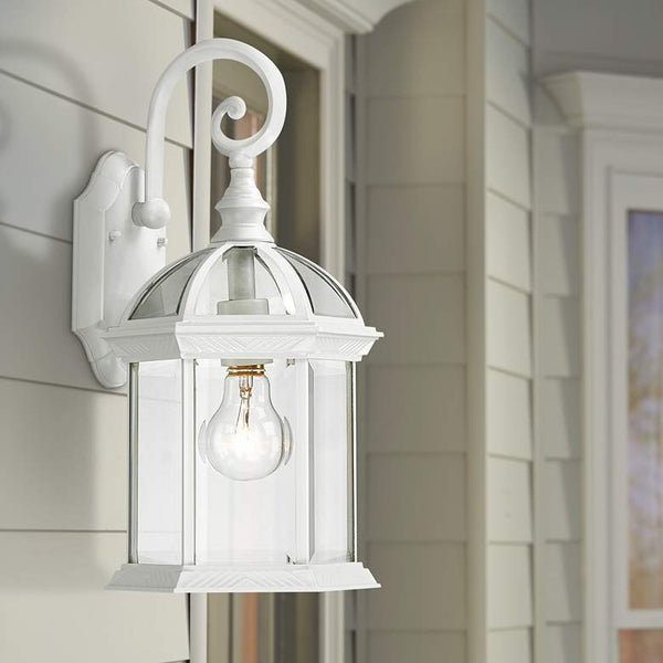 Satco Boxwood 15 3/4" High White Outdoor Wall Light