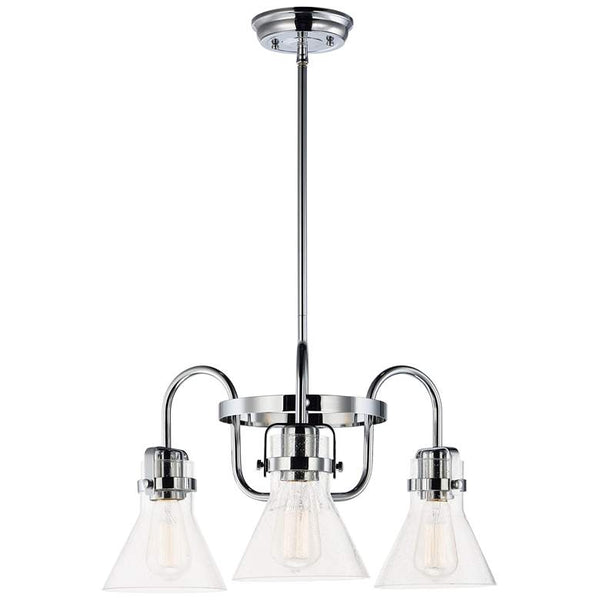 Seafarer 3 Light 21.5" Wide Polished Chrome Chandelier