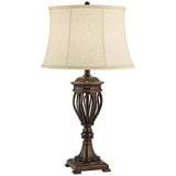 Traditional Bronze Open Urn Base Table Lamp